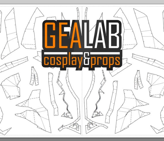 Jhin's Mask Pepakura - PDF & PDO Templates for Foam Cosplay