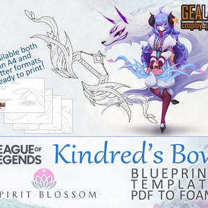Spirit Blossom Kindred Bow - Blueprint template for Cosplay (LoL League of Legends) PDF to FOAM