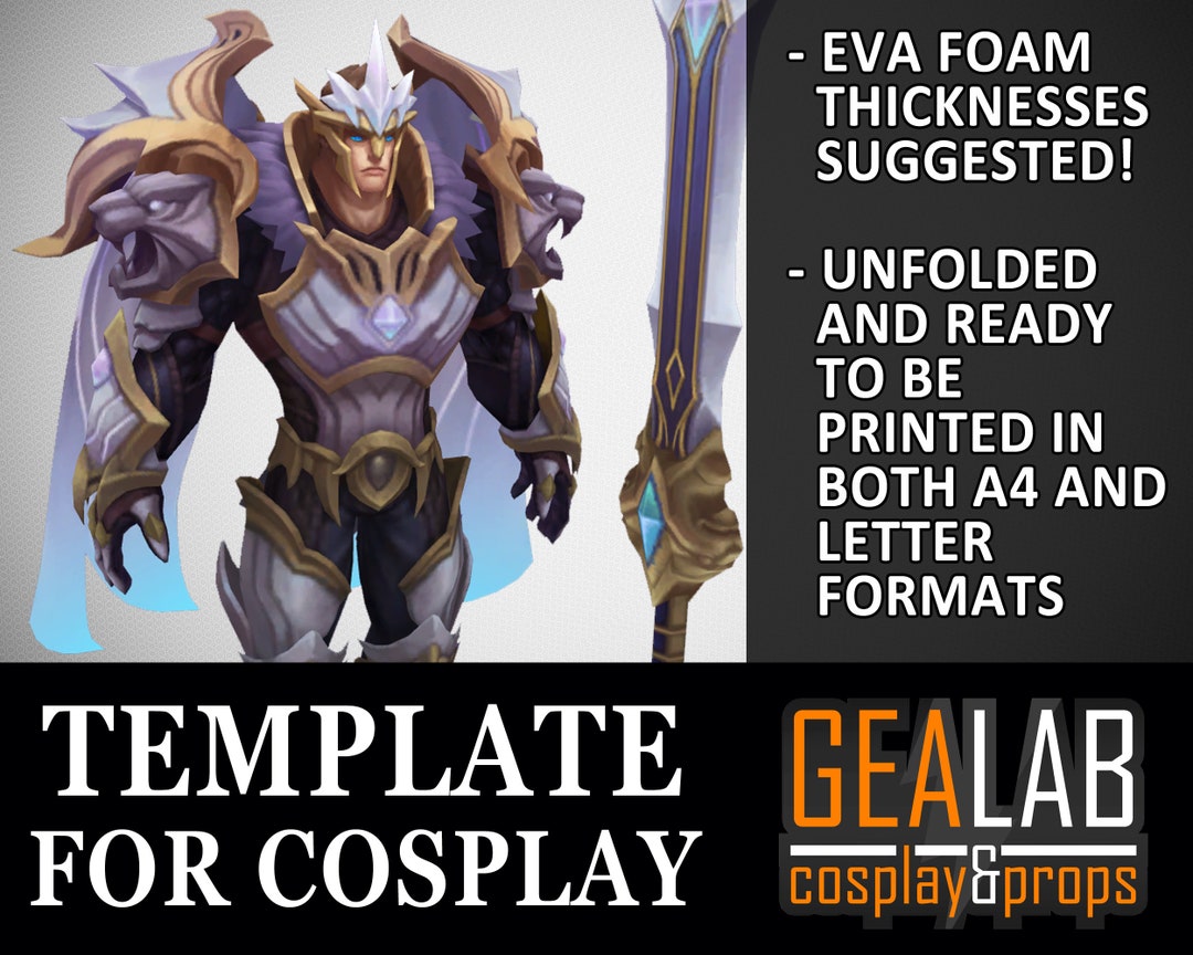 Godking Garen Armor Pieces Pepakura & Blueprint PDF and PDO Etsy