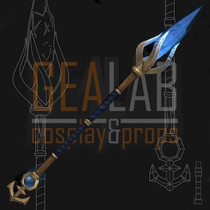 Jaina Proudmoore Staff Blueprint PDF, WoW BfA, World of Warcraft Battle for Azeroth, Alliance, Cosplay
