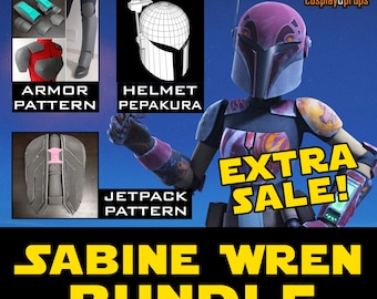 Sabine Wren Armor Bundle - Foam Cosplay PDF Pattern and Pepakura (Star Wars Rebels - Mandalorian Female Armor)