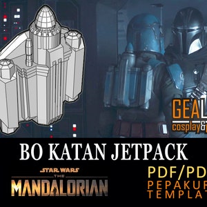 Bo Katan Bundle - PDF Pattern & Pepakura for Foam Cosplay (Star Wars - The Mandalorian) (Mandalorian Female Armor) Helmet, Jetpack, Blaster image 8