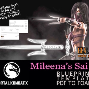 Mileena Sai - Blueprint for Cosplay (Mortal Kombat X) (PDF to FOAM)