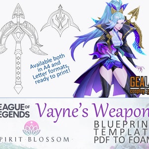 Fiore spirituale Vayne Balestra e Lanciapolsi - Modello di progetto per Cosplay (LoL League of Legends) PDF in FOAM