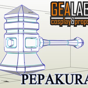 Uther Lightbringer&#39;s Hammer Pepakura - PDF & PDO Templates for Foam Cosplay (World of Warcraft, Hearthstone, Heroes of the Storm)