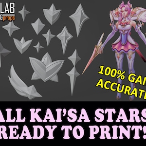 Star Guardian Kai&#39;sa - All the Stars - STL 3D Model for Cosplay (League of Legends), 3D Printing