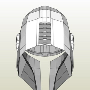 Mando Helmet Pepakura - PDF & PDO Templates for Foam Cosplay (Star Wars - The Mandalorian) (Mandalorian Armor) image 4