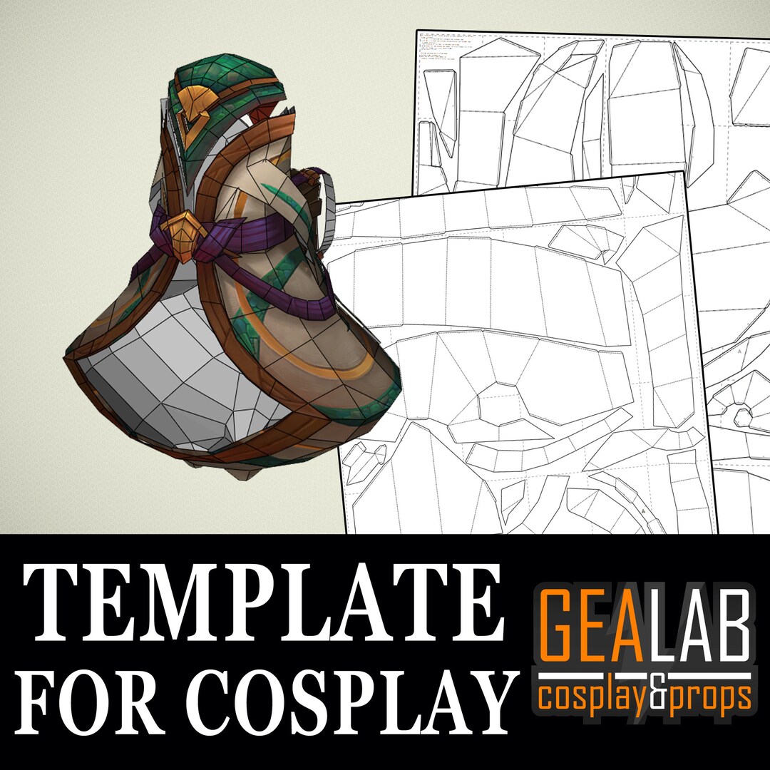 Milio Backpack Pepakura - PDF & PDO Foam Templates for Cosplay (lol ...