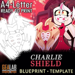 Charlie Morningstar Shield - Blueprint template for Cosplay (Hazbin Hotel) EVA foam - Worbla