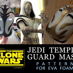 Jedi Temple Guard Mask Pattern for EVA foam - PDF Templates for Cosplay (Star Wars The Clone Wars - Rebels)