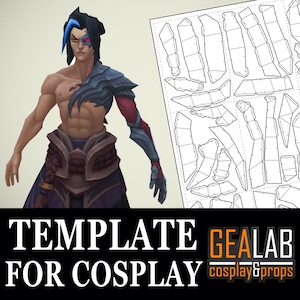 Kayn Arm Pepakura - PDF/PDO Foam Templates for Cosplay (League of Legends) Pattern DIY Shoulder Chest Arm Hand