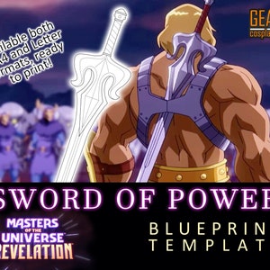 He-Man Spada del Potere - Modello di progetto per Cosplay (Master of the Universe: Revelation - MOTU) PDF in FOAM