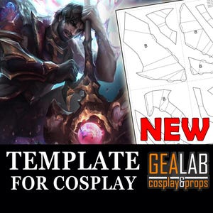 Arcane Survivor Jayce  Armor Pieces Pepakura - PDF and PDO Foam Templates for Cosplay (Lol, League of Legends, Arcane Season 2) Pattern DIY