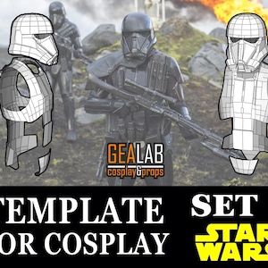Death Trooper Set 1: elementy hełmu i pancerza piersiowego - PDF i PDO szablony Pepakura do pianki Cosplay (Gwiezdne wojny) wzór, papier, majsterkowanie