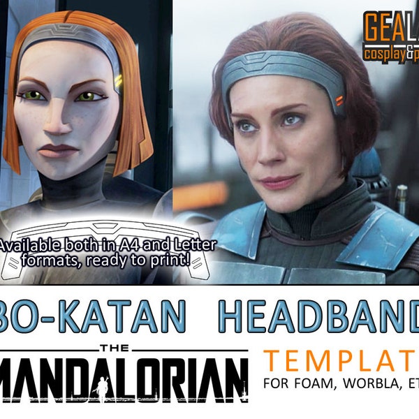 Bo Katan Headband - PDF Template for Cosplay (Star Wars - The Mandalorian, The Clone Wars) (Foam, Worbla) (Mandalorian Female Armor)