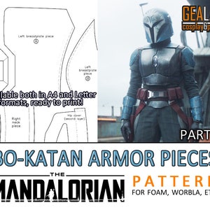 Bo Katan Bundle - PDF Pattern & Pepakura for Foam Cosplay (Star Wars - The Mandalorian) (Mandalorian Female Armor) Helmet, Jetpack, Blaster image 3