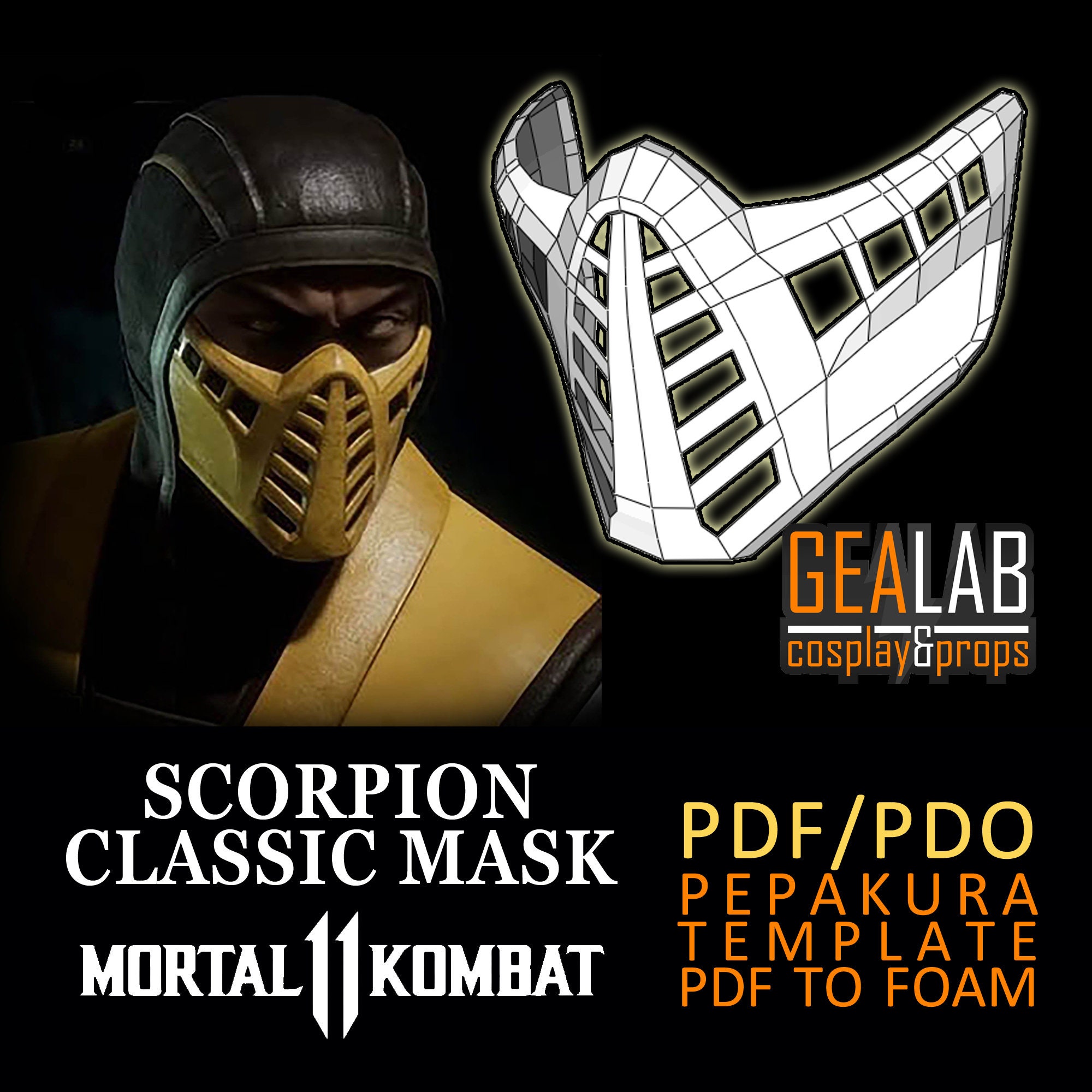 Mortal Kombat Mask Pepakura