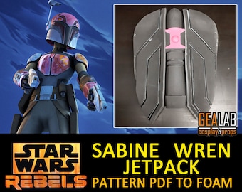 Sabine Wren Jetpack-patroon - pdf-sjablonen voor foam-cosplay (Star Wars - Rebels)