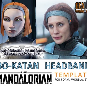 Bo Katan Bundle - PDF Pattern & Pepakura for Foam Cosplay (Star Wars - The Mandalorian) (Mandalorian Female Armor) Helmet, Jetpack, Blaster image 2