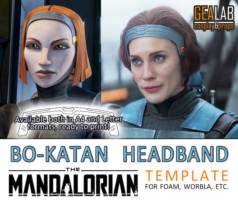 Bo Katan Bundle - PDF Pattern & Pepakura for Foam Cosplay (Star Wars - The Mandalorian) (Mandalorian Female Armor) Helmet, Jetpack, Blaster image 2