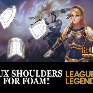 Lux Shoulders Pepakura - PDF & PDO Templates for Cosplay (Lol, League of Legends) Pattern, Foam