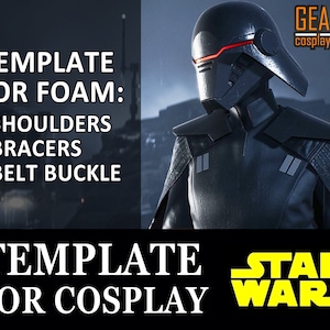 Second Sister Armor Pieces - PDF/PDO Pepakura Templates for Foam Cosplay (Star Wars - Jedi Fallen Order) Pattern Inquisitor Shoulder Bracer