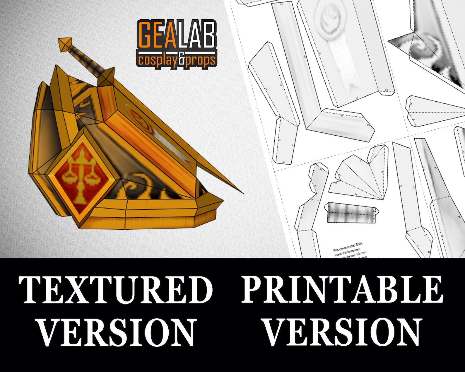 Paladin Judgement Set (tier 2) - PDF/PDO Foam Templates for Cosplay ...