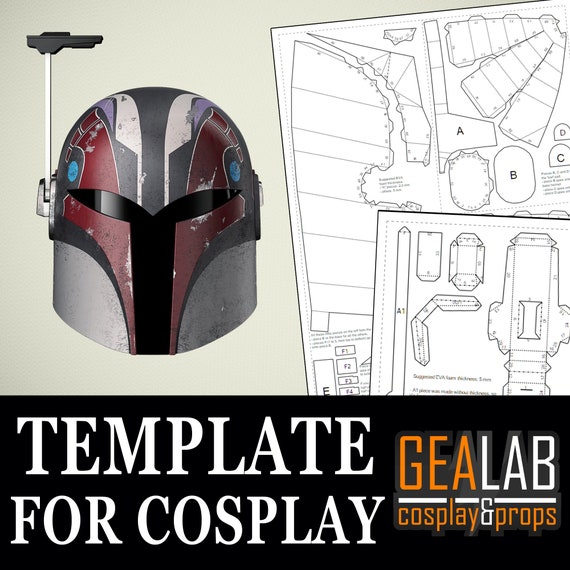 Sabine Helmet Pepakura - PDF & PDO Templates for Foam Cosplay