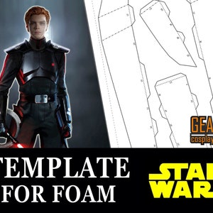Inquisitor Cal Kestis Armor Pieces -  PDF & PDO Pepakura Templates for Foam Cosplay (Star Wars - Jedi Fallen Order) Pattern, Papercraft, DIY