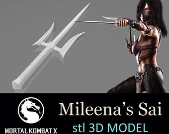 Mileena’s Sai, modèle 3D STL pour cosplay (Mortal Kombat X)