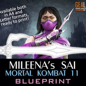 Mileena Sai - Blueprint for Cosplay (Mortal Kombat 11) (PDF to FOAM)