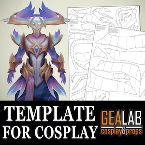 Kayn (Prestige Nightbringer, Darkin Form) Pepakura - PDF and PDO Foam Templates for Cosplay (Lol, League of Legends) Pattern DIY