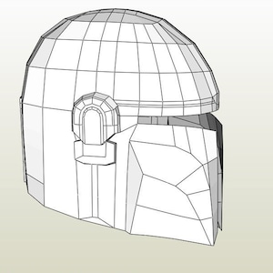 Mando Helmet Pepakura - PDF & PDO Templates for Foam Cosplay (Star Wars - The Mandalorian) (Mandalorian Armor) image 6