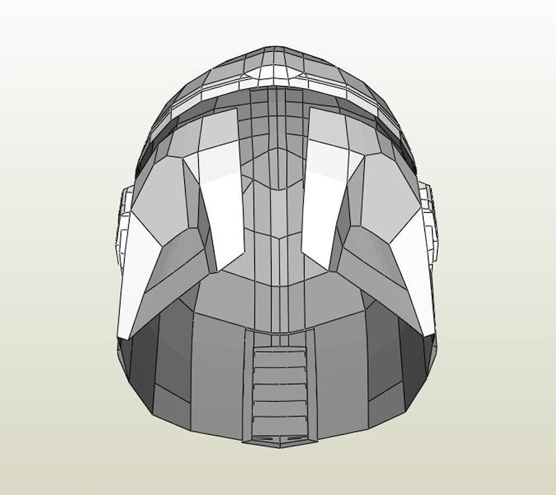 Mando Helmet Pepakura - PDF & PDO Templates for Foam Cosplay (Star Wars - The Mandalorian) (Mandalorian Armor) image 3