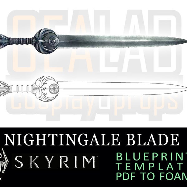 Skyrim Nightingale Blade - Blueprint for Cosplay (The Elder Scrolls V: Skyrim) Modèle PDF à FOAM