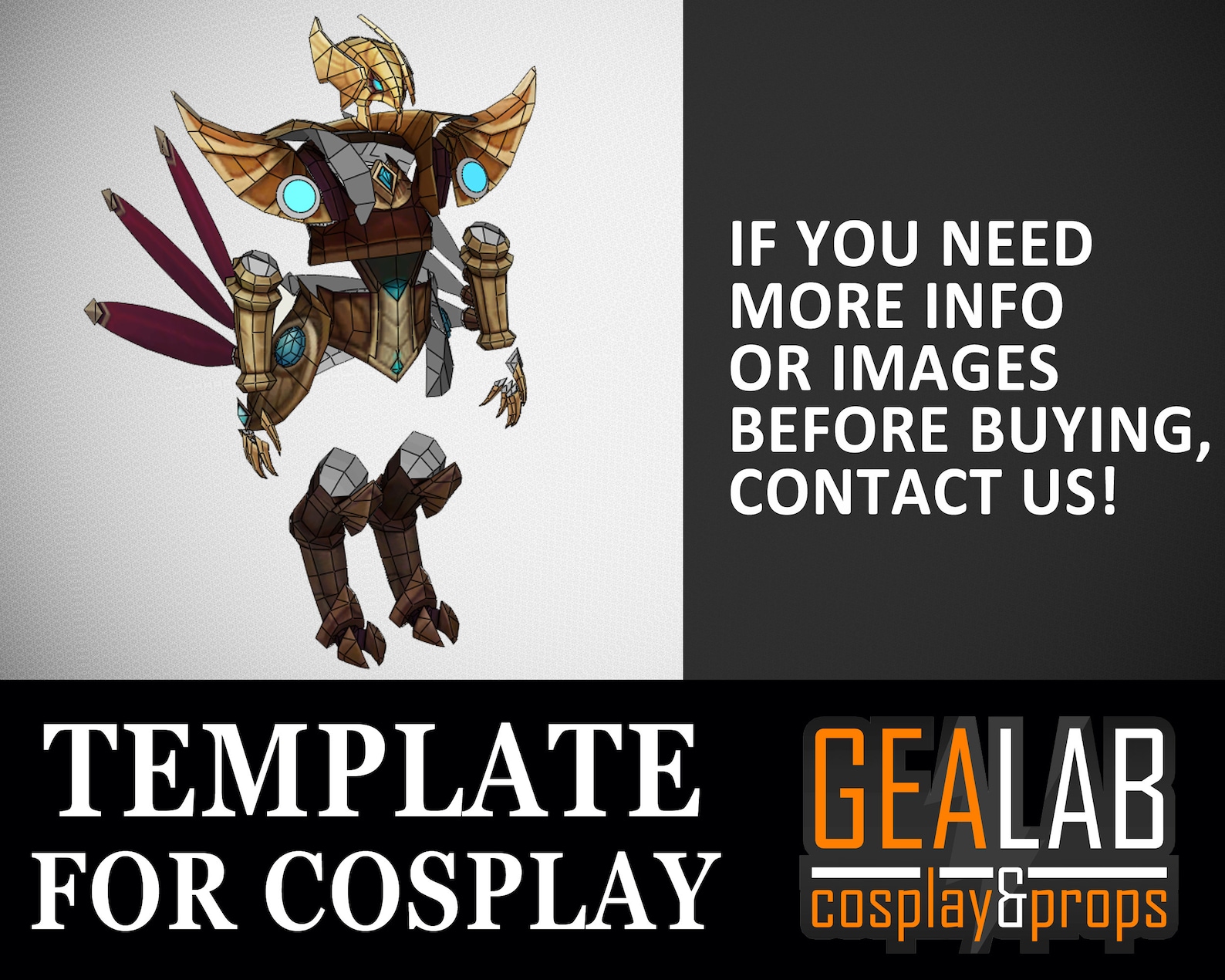Azir Armor Pieces Pepakura - PDF & PDO Foam Templates for Cosplay (lol ...