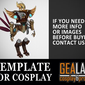 Azir Armor Pieces Pepakura - PDF & PDO Foam Templates for Cosplay (lol ...