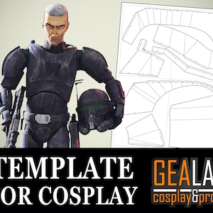 Crosshair (Armadura Imperial) Pepakura - Modelos em PDF e PDO para Cosplay de Espuma (Star Wars - The Bad Batch, Série Animada) Molde, Faça Você Mesmo