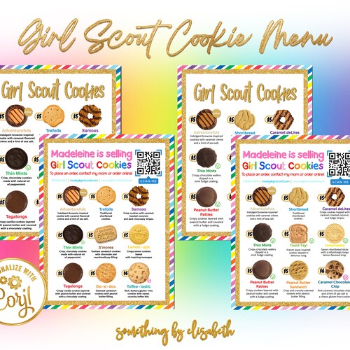 Editable Girl Scout Cookie Gift Tag Instant Download - Etsy