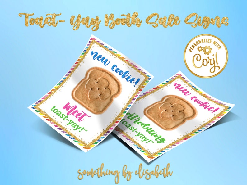2021 ABC Girl Scout Cookie NEW Cookie Sign Toast Yay Fully Etsy