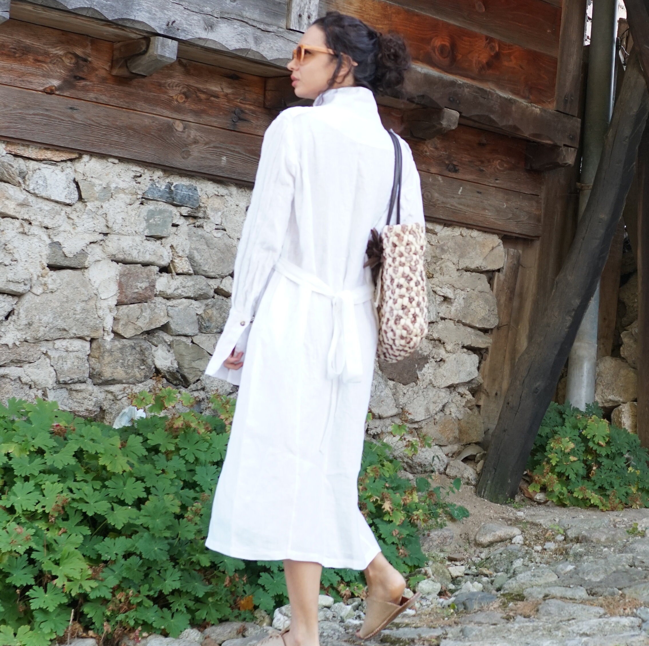 White Linen Shirt Dress: Long Maxi Shirtdress, Sustainable Clothing - Etsy