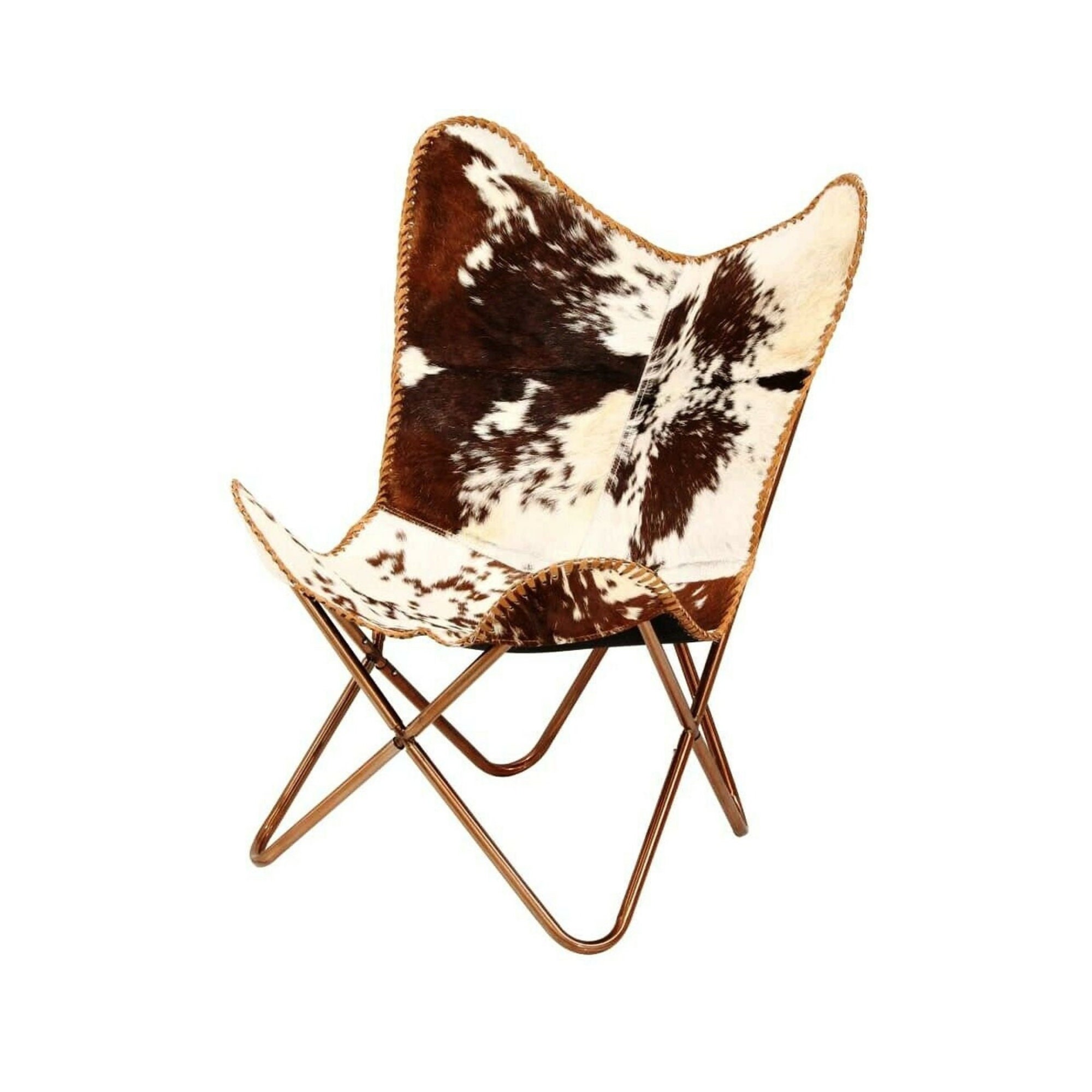 Leather Butterfly Chair Sling Occasional Lounge Accent Etsy