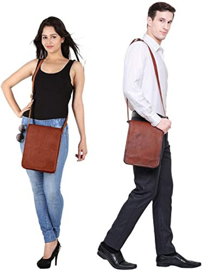 LEATHER CROSS BODY College Bags Long Over the Shoulder Sling Etsy