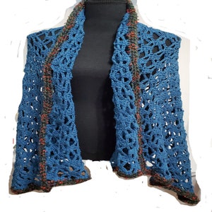Lace Blue Shawl, Handmade Blue Shawl, Blue Shawl, Crochet Shawl, Shoulder Wrap, Gift for her, Evening Shawl, Woman Shawl, Lace Shawl,