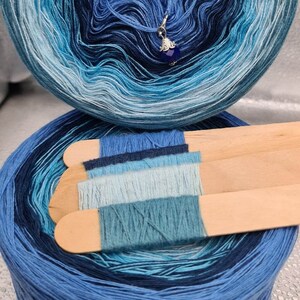 Gradient Yarn Cake, 50/50 cotton acrylic, "ELECTRIC", crochet/knitting yarn, ombre yarn, shawl yarn, mandala gradient yarn