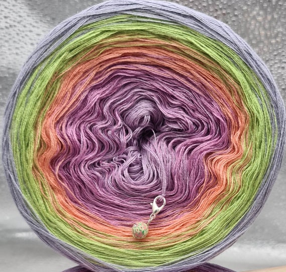 Gradient Yarn Cake, 50/50 Cotton Acrylic, angel, Crochet/knitting Yarn,  Ombre Yarn, Shawl Yarn, Mandala Gradient Yarn 