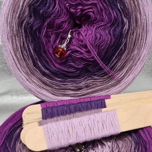 Farbverlaufs-Garntorte, 50/50 Baumwoll-Acryl, Häkel-/Strickgarn ""VIOLETT", Ombre-Garn, Schalgarn, Mandala-Farbverlaufsgarn ."