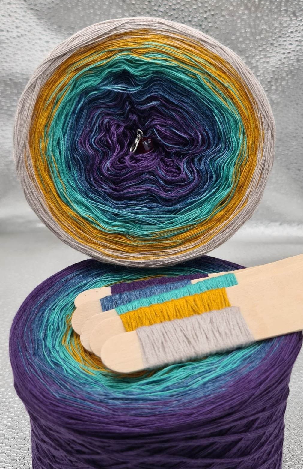 Gradient Yarn Cake, Forget Me Not, 57, Cotton Acrylic, Ombre Yarn Cake,  Crochet, Knitting 