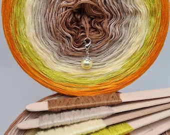 CITRUS Ombre Gradient Yarn Cake, Cotton Acrylic, Knitting Crochet