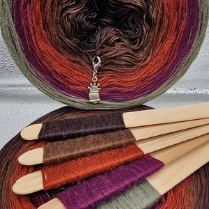 Farbverlaufsgarntorte, 50/50 Baumwollacryl, Häkel-/Strickgarn „PFEFFER“, Ombre Garn, Schalgarn, Mandala Farbverlaufsgarn